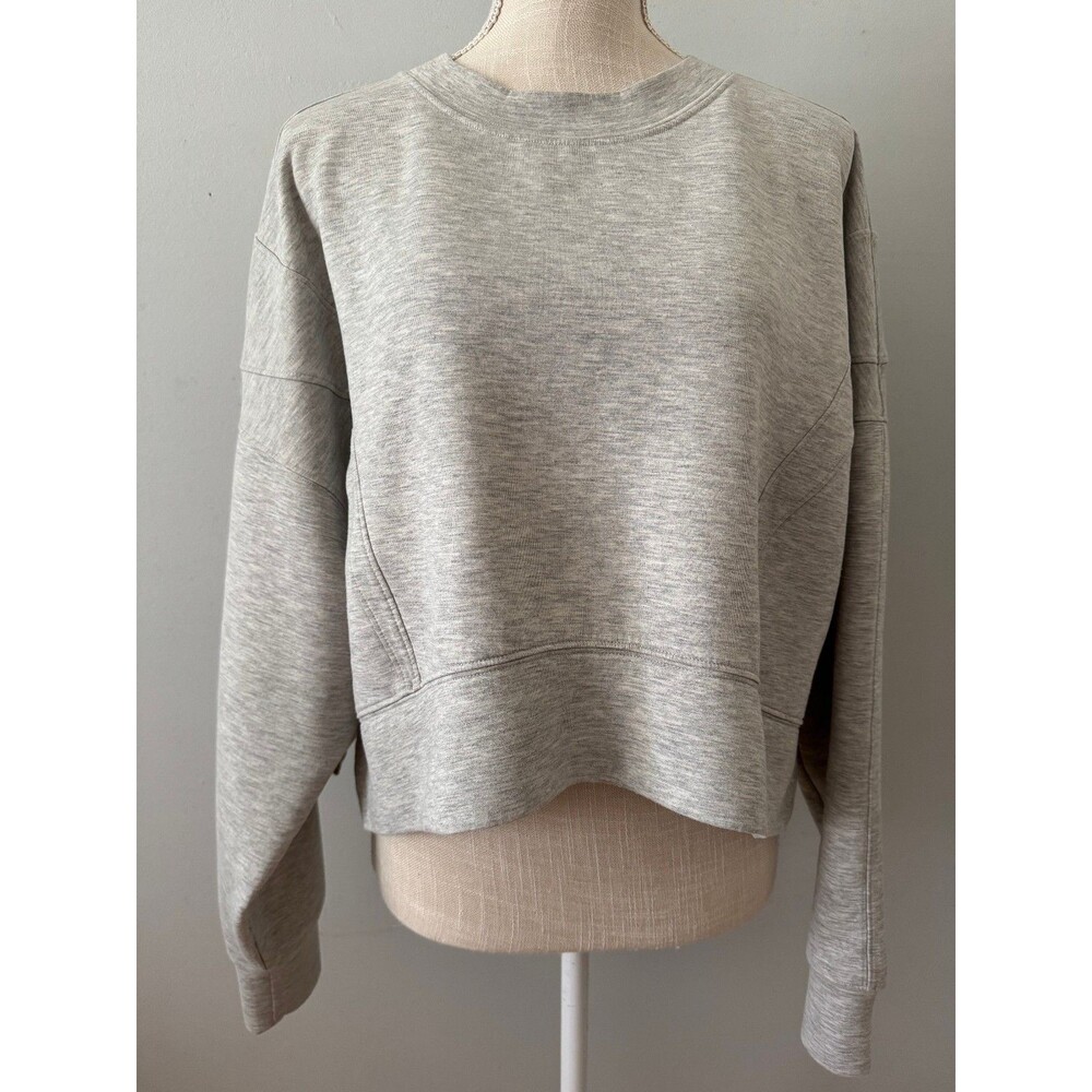 Abercrombie & Fitch YPB Neoknit Gray Cropped Sweatshirt Women's Size Large